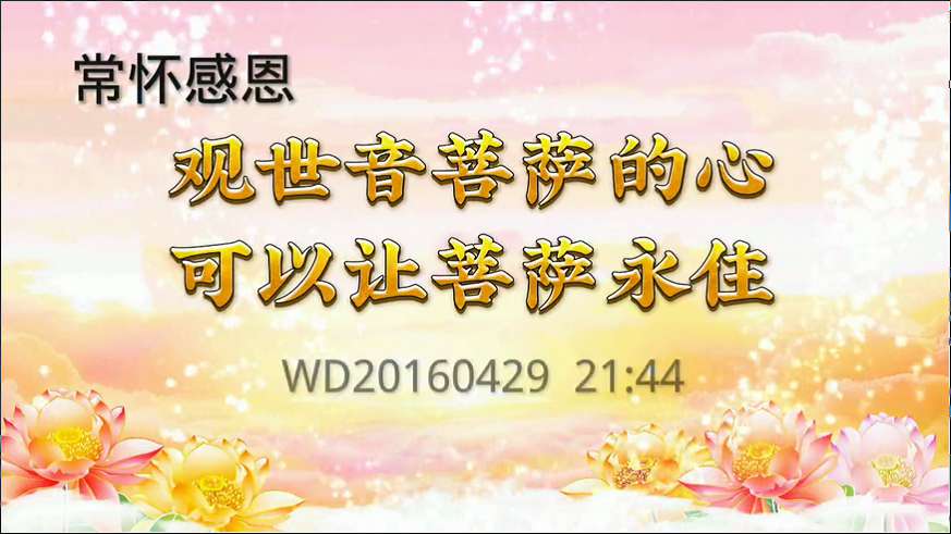 48.  常怀感恩观世音菩萨的心，可以让菩萨永住。