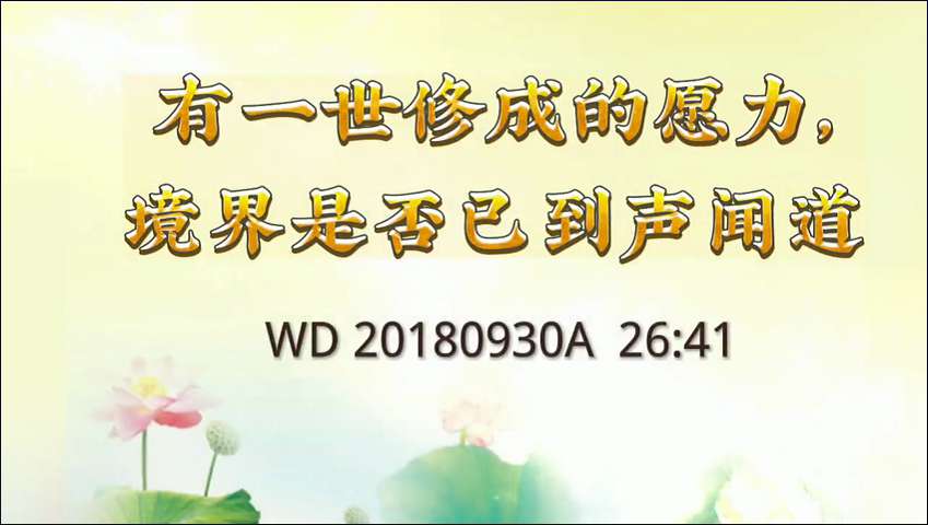 21. 有一世修成的愿力,境界是否已到声闻道?
