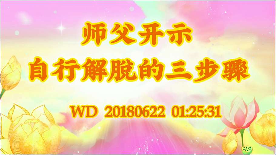 57. 师父开示: 自行解脱的三步骤!问答20180622 01:25:31