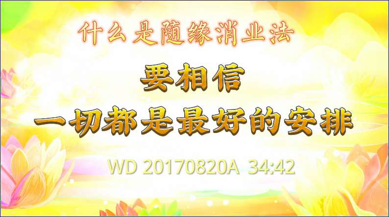 79. 什么是随缘消业法;要相信一切都是最好的安排!问答20170820A 34:42