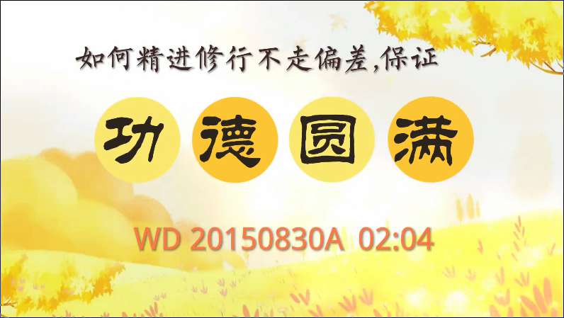 98. 如何精进修行不走偏差、保证功德圆满(问答20150830)