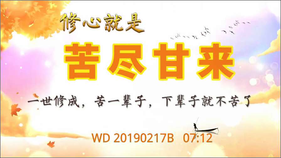 101. 修心就是苦尽甘来;一世修成,苦一辈子,下辈子就不苦了(问答20190217)