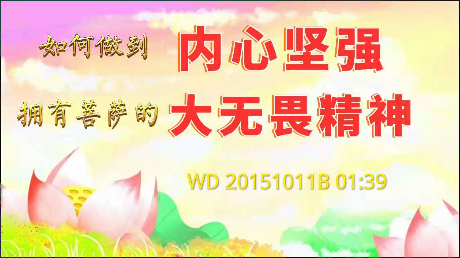 108. 如何做到内心坚强,拥有菩萨的大无畏精神(问答20151011)