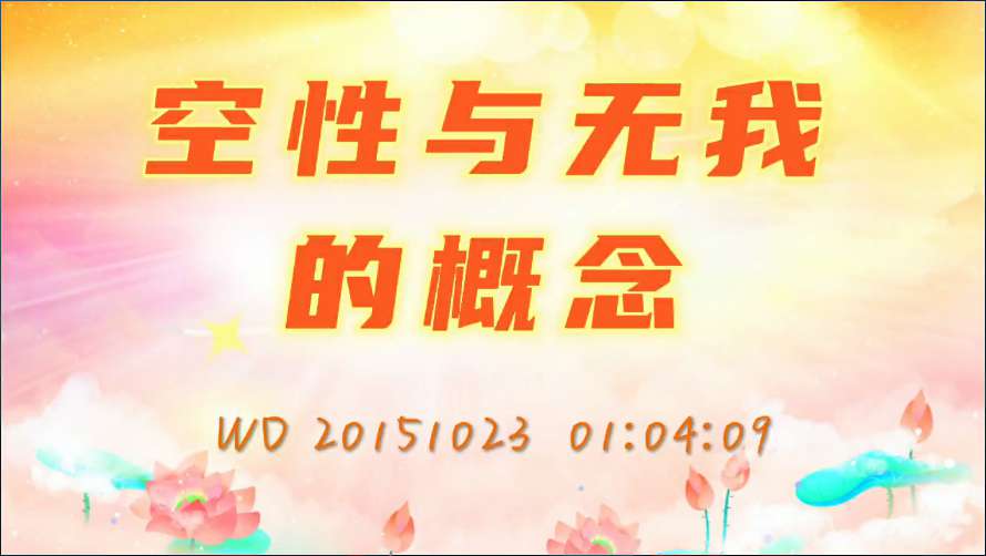 34. 空性与无我的概念(问答20151023)