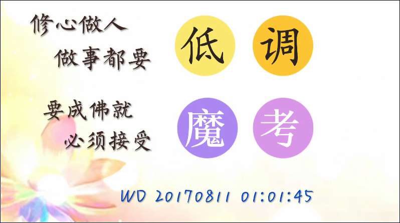 36. 修心做人做事都要低调,要成佛就必须接受魔考(问答20170811)