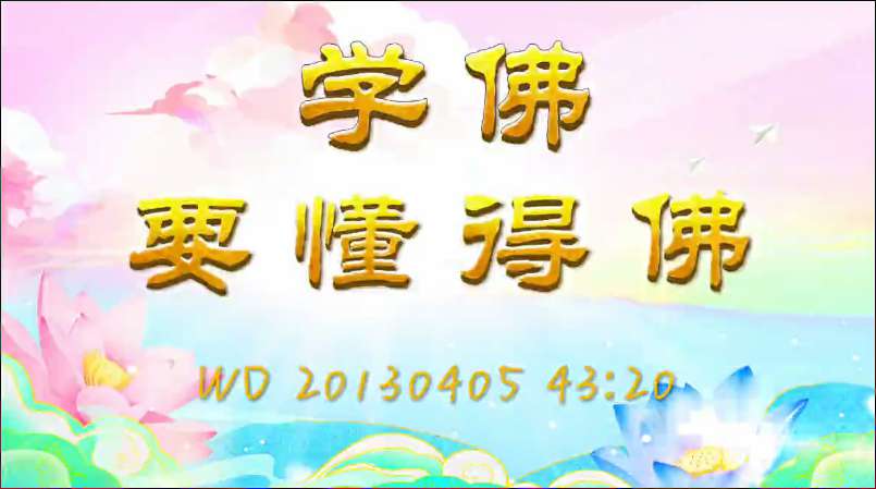 40. 学佛要懂得佛(问答20130406)