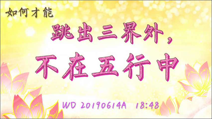 41. 如何才能“跳出三界外,不在五行中”(问答20190614)