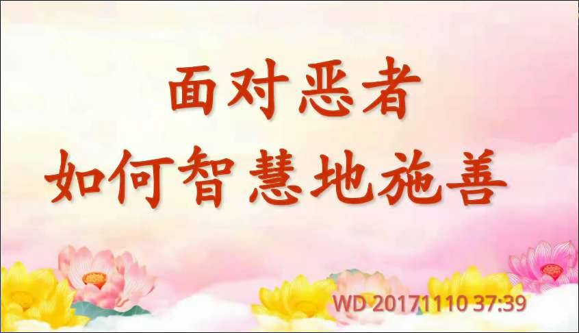 70. 面对恶者如何智慧地施善 (问答20171110)