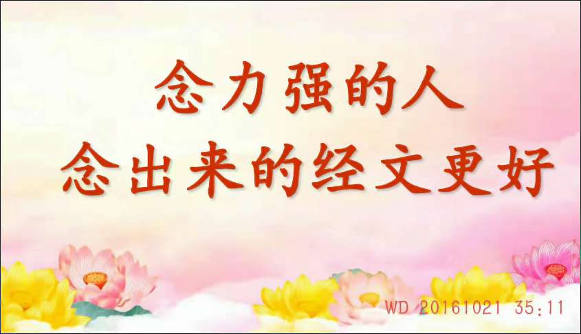 75. 念力强的人念出来的经文更好 (问答20161021)